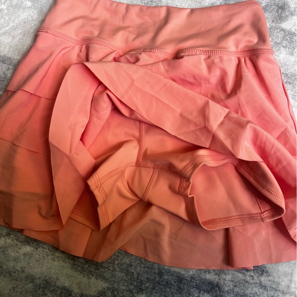 JoyLab Orange Mini Skater Skirt with Ruffled Tiers - Picture 4 of 8
